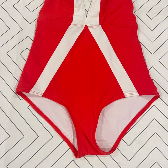 Flagpole NYC Jade Strawberry Retro One Piece Swimsuit - Picture 3 of 14